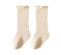 Calze Neonata - Calzini Antiscivolo per Bambini Calzini per Bambini con Pizzicate Baby Kids Little Girl Boy (Beige S Toddler)