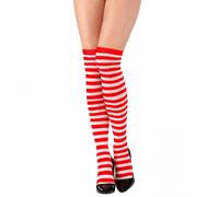 Calze Parigine a Righe Bianche e Rosse, Adulto, 64 cm