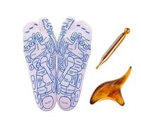 Calze per riflessologia con strumenti per massaggi, set per massaggio ai piedi per agopressione per alleviare il dolore, strumento terapeutico completo per uomini e donne (uomini)