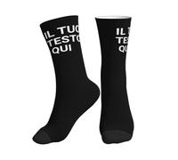Calze Personalizzato running uomo Calze Personalizzate con Testo, Calzini Personalizzata Unisex di Natale e Halloween, Stampa con il Tuo Colore preferito, Calzini personalizzati regalo da Donna
