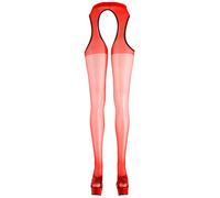 Cottelli - Calze Autoreggenti Aperte per il Sesso (rosso) - L/XL