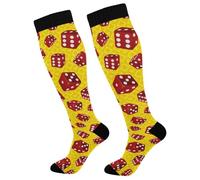 Calze Running Red Dices Play Cards Suits Unisex Calze Corte Comodi Calzini Calcio Per Corsa Yoga Adulto 50Cm