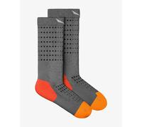 Salewa Pedroc Am M Crew - calzini lunghi - uomo 39/41 Grey/Red/Orange unisex Recycled Materials,Lana Merino,Salewa Committed,Coolmax