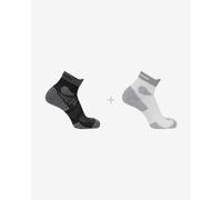 Calze Salomon Aero Ankle 2-Pack Dimensioni dei calzini: 42-44 / Colore: nero/bianco