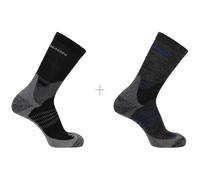 Calze Salomon X Ultra Access Crew 2-Pack nero grigio scuro - M