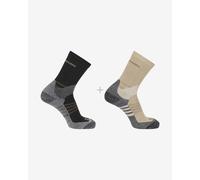 Salomon X Ultra Access Crew 2 paia di calze da trekking sabbia sbiancata/nero (45-47 EU)