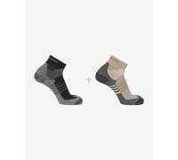Calze Salomon X Ultra Access Quarter 2-Pack nero marrone sabbia - 36-38