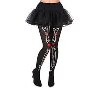 Calze Scheletro Dia de Los Muertos Donna - Nero - Taglia Unica