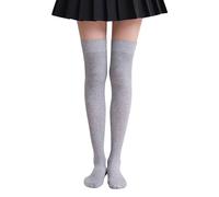 Calze sopra il ginocchio per le donne lunghe tinta unita coscia calze alte | Calzini a compressione con presa delicata sulla gamba, calze alte alla coscia, per cosplay, feste e uso quotidiano