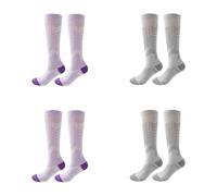 Calze sportive professionali a compressione per uomo e donna calze da ciclismo che arrivano sopra il ginocchio calze da calcio per snellire le gambe, Set 4,XL