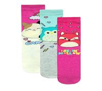 Calze Squishamllows | Confezione da 3 calzini di Cotone per Bambini | Calzini Squish Squad per Ragazze, Confezione da 3 | Multicolore 31-36