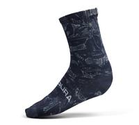 Calze stampate Endura Grid Floral LTD Print Noir