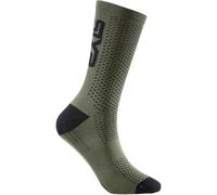Calze Tecniche Sixs SHORT LOGO V2 Verde Militare Nero 2