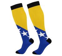 Calze Termiche Bosnia And Herzegovina Flag Antiscivolo Calze Trekking Comodi Calzini Lunghe Per Trekking Tennis Yoga 50Cm