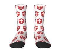 Calze Termiche Crusader Knights Templar Cross Antiscivolo Calze Corte Unisex Calzini Lunghe Per Sport Yoga Adulto