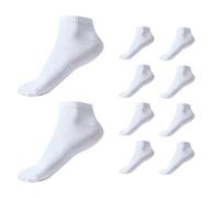 Calze termiche dieci paia corte tinta unita design cotone comodi caldi per tutti i giorni e freddi, bianco, Taglia unica
