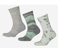 Calze Trekker Outdoor Merrell Donna 3 Pezzi Verde E Grigio Rrp £18 UK 4-7,5