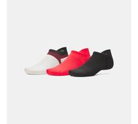 Calze Under Armour ArmourDry® Run Lite No Show Tab unisex - Confezione da 3 paia Pietra / Racer Rosso / Riflettente XL