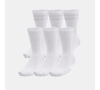 Calze Under Armour Essential Crew unisex - Confezione da 6 paia Bianco / Bianco / Halo Grigio S