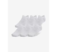 Set di 6 paia di pedulini unisex Under Armour Ua Essential No Show 6Pk 1382611-100 White/White/Halo Gray S