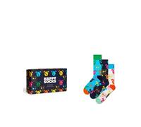 Happy Socks 3-Pack Mixed Dog Socks Gift Set Calzini, Multicolore, S (Pacco da 3) Unisex