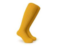 Calze Uomo Filo di Scozia Lunghe Colorate Eleganti Cotone 100% - Made in Italy - Traspiranti Estive - Giallo Arancio Verde (IT, Numero, 43, 46, Regular, Regular, Giallo Imperiale (1Paio))