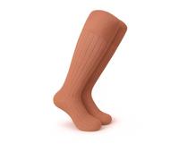 Calze Uomo Filo di Scozia Lunghe Colorate Eleganti Cotone 100% - Made in Italy - Traspiranti Estive - Giallo Arancio Verde (IT, Numero, 39, 42, Regular, Regular, Corallo Sovrano (1Paio))