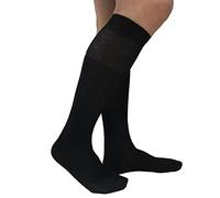 Calze Uomo in Cotone Filo di Scozia 6 Paia Calzini Colorati Eleganti da Lavoro Estivi Calza Tinta Unita Calzettoni Alti Neri Blu Francesi Pastello (Blu Scuro, numeric_43)