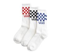 Vans - Classic - Confezione da 3 paia di calzini bianchi multicolore a scacchi-Bianco 44-46