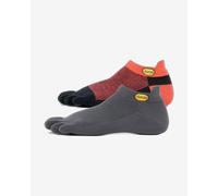 Vibram FiveFingers PACK 2 NO SHOW DARK GREY|RED BLACK (Large)
