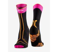 X-Socks - Calzini trail running - Trail Run Terraskin Expert Crew Black/Fluo Pink/Blazing Orange - Taglia 39-41 - Rosa