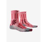 X-BIONIC Calze Tecniche TREK X LINEN - VINTAGE RED MELANGE-GREY MELANGE - EU 35-36