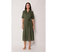 Calzedonia Abito Lungo Chemisier Donna Verde Taglia S-M