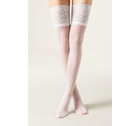 Calzedonia Autoreggenti 20 Denari Opache Donna Bianco Taglia 3/4