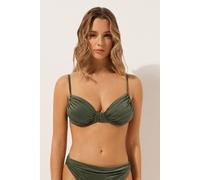 Calzedonia Balconcino Costume Shiny Satin Donna Verde Taglia 5