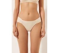 Calzedonia Brasiliana Costume Shiny Satin Donna Avorio Taglia M