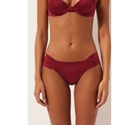 Calzedonia Brasiliana Costume Shiny Satin Donna Rosso Taglia L