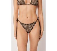 Calzedonia Brasiliana Lacci Costume Doll Zebra Donna Marrone Taglia M