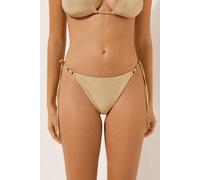 Calzedonia Brasiliana Lacci Costume Gold Waves Donna Marrone Taglia L