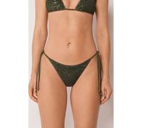 Calzedonia Brasiliana Lacci Costume Sequin Net Donna Verde Taglia M