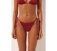 Calzedonia Brasiliana Lacci Costume Shiny Satin Donna Rosso Taglia S