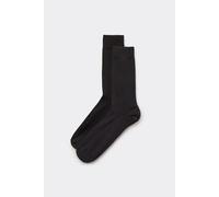 Calzedonia Calze Corte in Caldo Cotone Uomo Nero Taglia 46-47
