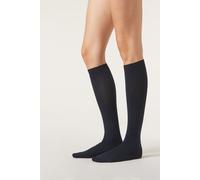 Calzedonia Calze Lunghe con Cashmere Donna Blu Taglia 36-38