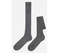 Calzedonia Calze Lunghe in Filo Di Scozia a Coste Uomo Taglia 40-41