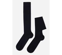 Calzedonia Calze Lunghe in Filo Di Scozia a Coste Uomo Taglia 44-45