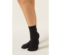 Calzedonia Calzini a Costine con Cashmere Donna Nero Taglia 36-38