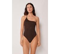Calzedonia Costume Intero Monospalla Metallic Glow Donna Marrone Taglia L