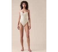 Calzedonia Costume Intero Sequin Net Donna Bianco Taglia S
