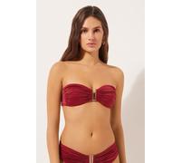Calzedonia Fascia Costume Shiny Satin Donna Rosso Taglia 5