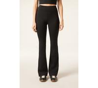 Calzedonia Pantaloni a Zampa Soft Touch First Class Donna Nero Taglia XL